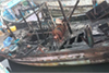 Malpe: Fishing boat docked at the Baputhota fishing harbor gutted in fire